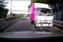 S-Class with a Baby on Board Gets Rammed by a Mad Road Raging Truck Driver
