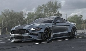 S550 II Ford Mustang Drops Low, Flexes Tough Widebody Kit for Independence Day