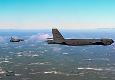 Saab JAS 39 Gripen Look Puny Chasing B-52 Stratofortress Over Sweden