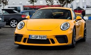 Saffron Yellow Metallic 2018 Porsche 911 GT3 Goes Deep in Stuttgart