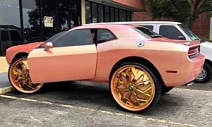Salmon Pink Dodge Challenger With Suicide Doors Belongs in Los Santos, Not Florida