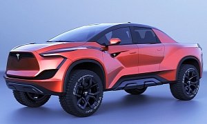 Salmon Tesla Cybertruck Is Probably More Rugged Than the Real Deal