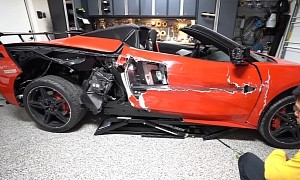 Salvaged Corvette Convertible Time-Lapse Shows Mesmerizing Single-Handed Rebuild