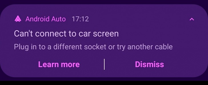Android Auto error on Samsung Galaxy S20