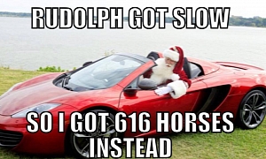 Santa Replaces Rudolf With McLaren MP4-12C