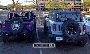 Sasquatch 2021 Ford Bronco Looks Taller When Compared to Lifted Jeep Wrangler