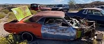 Sassy Grass 1971 Plymouth 'Cuda Abandoned in the Desert Is a Sad Sight