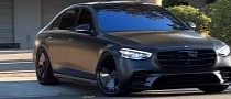 Satin and Gloss Black Mercedes-Benz S 580 on 22s Almost Feels Like GTA, but It's Not