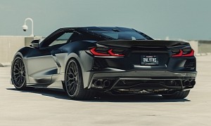 Satin Black Corvette C8 Looks Naughty, License Plate Says It All