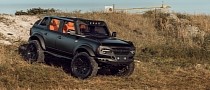 Satin Black Ford Bronco Rides Masked and Lifted on Concave 22s