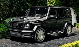 Satin Black Mercedes-AMG G 63 Poses as a Brabus With Add-Ons and Monoblock 24s