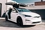 Satin White Tesla Model X Plaid Has the Right 22-Inch Demeanor, Also a Lime Secret