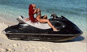 Saweetie Enjoys Yamaha WaveRunner on Vacation, Does She Know How to Sit?