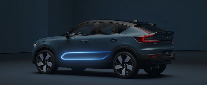 C40 Recharge is built upon the XC40, but with a more aerodynamic silhouette.