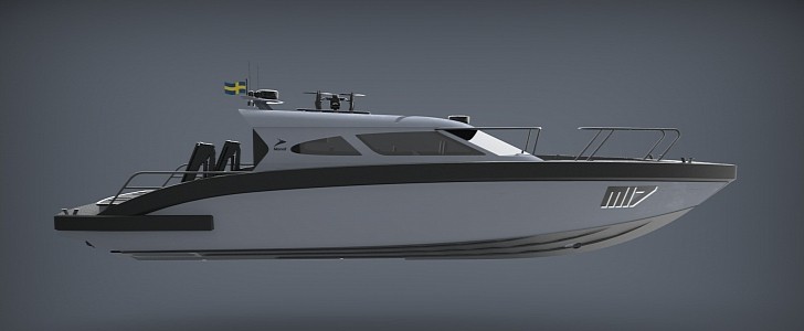The M17 Patrol is a hybrid-electric high-speed boat for law enforcement operations