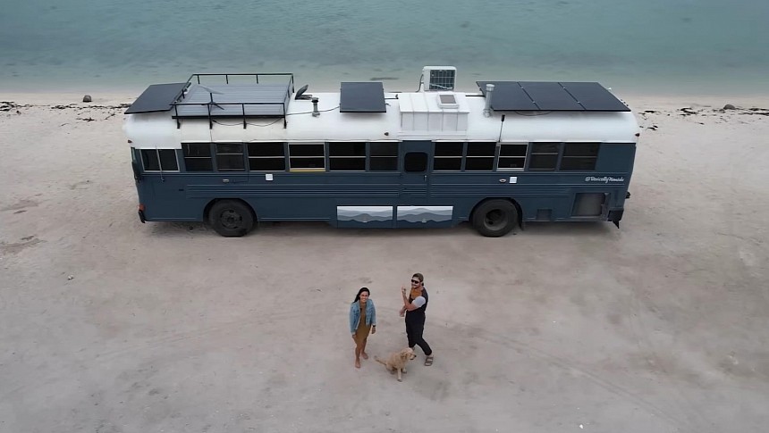 School Bus Turned Deluxe Beach House Cost Just $35K To Build, Rivals Conventional Homes