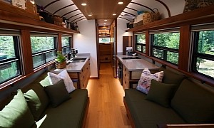 School Bus Turned Tiny Home Is a Unique Masterpiece With Insane Off-Grid Capabilities