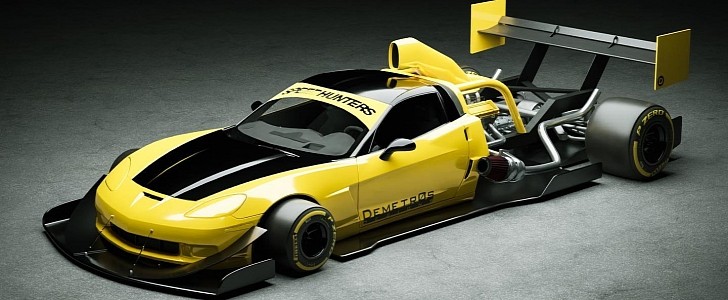 Chevrolet Corvette CF16 Formula One mid-engine rendering by demetr0s_designs 