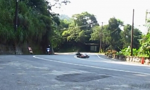 Scooter Crashes Hard, Riders Walk Away, But...