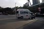 Scooter Idiot Crashes into an Ambulance