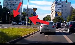 Scooter Rider Fails To Give Way, Gets Smashed By A Car