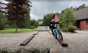 Scottish Pro Turns His Driveway Into a Trials Park Made From Pallets, Sure Looks Like Fun