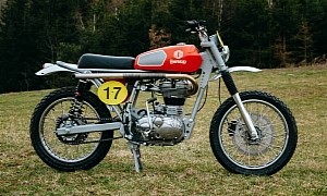 Scrambled Royal Enfield Bullet 500 Showcases Classic MX Looks With Husqvarna Flavors