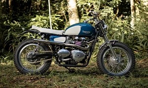 Scrambled Triumph Bonneville Has Desert Sled Styling Cues Mixed With Modern Performance