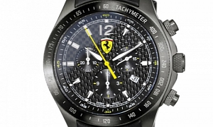 Scuderia Ferrari Carbon Chrono Watch Up for Sale