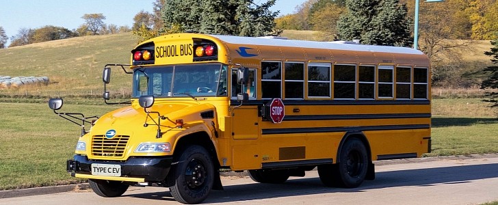 Sea Electric equipped a Blue Bird Type C school bus with its cost-effective power system