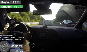 SEAT Leon Cupra ST 280 Chasing BMW E36 M3 on the Nurburgring Is Enticing
