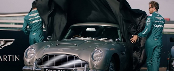 Sebastian Vettel and Lance Stroll on 007's Iconic Aston Martin