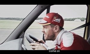 Sebastian Vettel Drives Renault Master Ambulance in Shell V-Power Ad