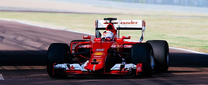 Pirelli 2017 tires make track debut with Sebastian Vettel in a Ferrari SF15-T 