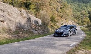 Sébastien Loeb Tests M-Sports's 2022 Ford Puma Rally 1 WRC Car in Spain