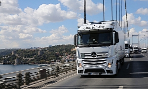 Second Mercedes-Benz Actros Convoy With Supplies For Syrian Refugees