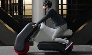 Second POIMO Iteration Is Inflatable Electric Motorcycle, Manual Wheelchair