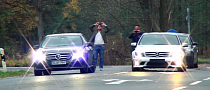 See a C 63 AMG Non-Facelift Get Jumped by an E 500 Facelift