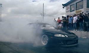 See a Lexus SC Vanishing in Smoke