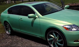See a Mint Green Lexus GS on 22 Inch Rims
