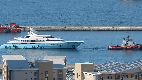 Superyacht Axioma leaves Gibraltar after almost one year of being seized, is heading to Turkey