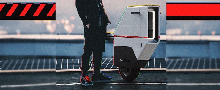 This self-balancing electric scooter concept looks like it came straight out of a sci-fi movie