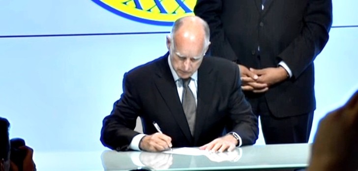 California Governor Signing the Bill