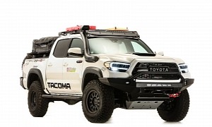 SEMA360 Is Greeted by Overlanding Toyota Tacoma and Trio of Crazy Supras