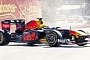 Sergio Perez Drives Red Bull’s Title-Winning RB7 F1 Car on the Streets of Dallas