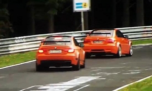 Seven BMW M3 GTS on the Nurburgring