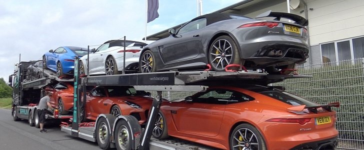 Seven Jaguar F-Type SVR Coupes and Roadsters Being Revved