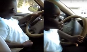 Seven-Year-Old Driving Through the Neighborhood Makes a Mom Proud