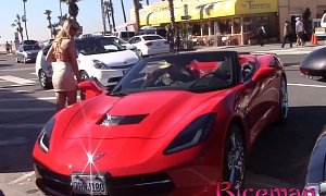 Sexy Blonde Picks Up Guys in a Corvette, Gets Rejected with Minivan
