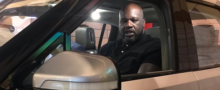 Shaquille O'Neal in Rivian R1T